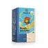 A hippo with a teacup surfs a wave of tea in the form of an eight