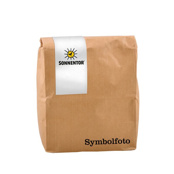 Foto einer braunen Großpackung Thymian geschnitten.